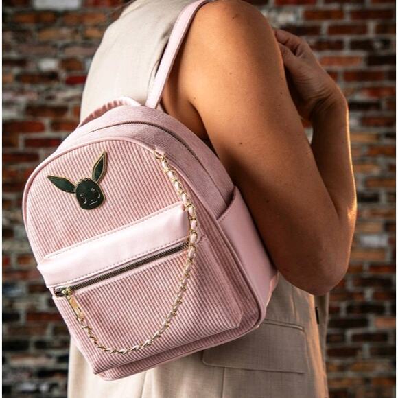 Pokemon 11" Mini Backpack - Pink Corduroy Eevee New With Tags NWT - Picture 7 of 7